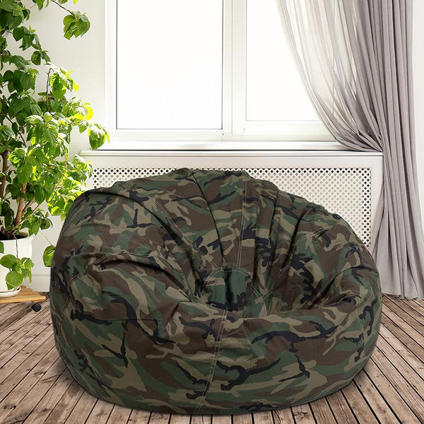 Flash Furniture Oversized Camouflage Kids Bean Bag Chair - DG-BEAN-LARGE-CAMO-GG