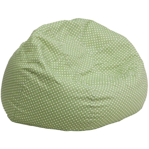 Flash Furniture Oversized Green Dot Bean Bag Chair - DG-BEAN-LARGE-DOT-GRN-GG