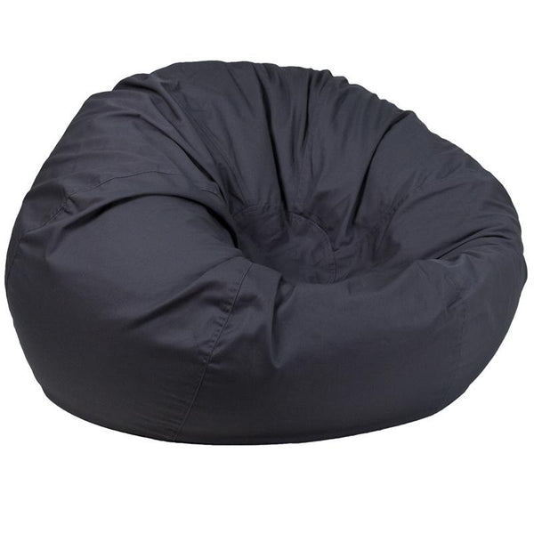 Flash Furniture Oversized Solid Gray Bean Bag Chair - DG-BEAN-LARGE-SOLID-GY-GG