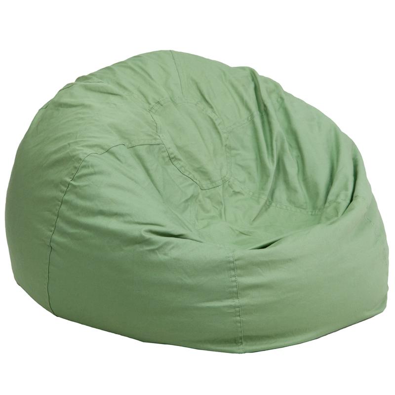 Flash Furniture Oversized Solid Green Bean Bag Chair - DG-BEAN-LARGE-SOLID-GRN-GG