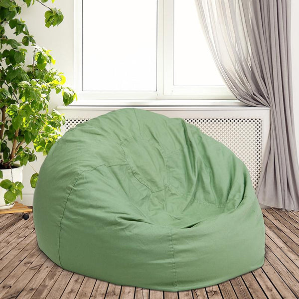 Flash Furniture Oversized Solid Green Bean Bag Chair - DG-BEAN-LARGE-SOLID-GRN-GG