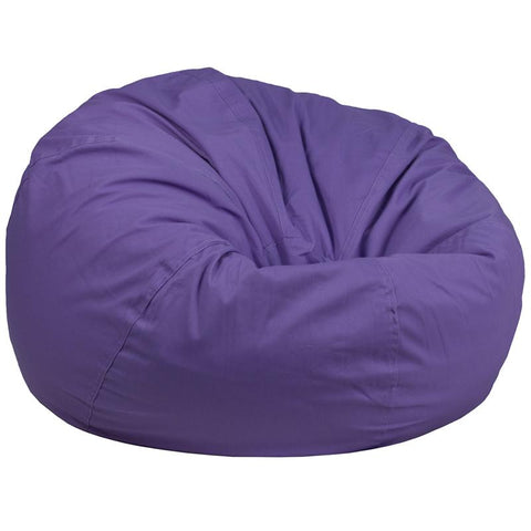 Flash Furniture Oversized Solid Purple Bean Bag Chair - DG-BEAN-LARGE-SOLID-PUR-GG