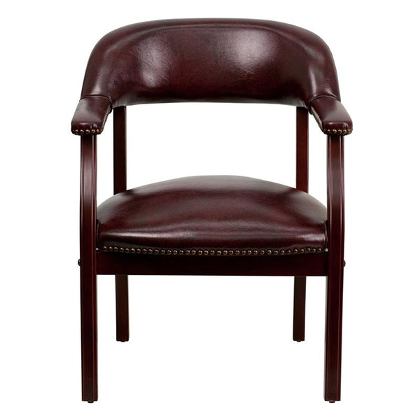 Flash Furniture Oxblood Vinyl Luxurious Conference Chair with Accent Nail Trim - B-Z105-OXBLOOD-GG