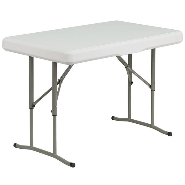 Flash Furniture Plastic Folding Table and Bench Set - DAD-YCZ-103-GG