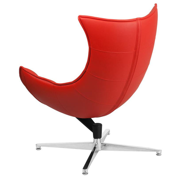 Flash Furniture Red Leather Swivel Cocoon Chair - ZB-34-GG