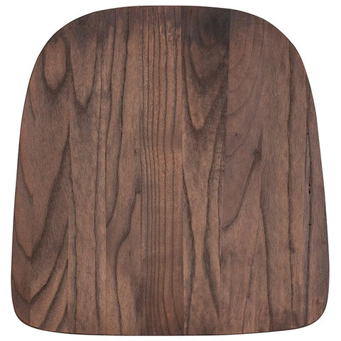 Flash Furniture Rustic Walnut Wood Seat for Colorful Metal Chairs - CH-31230M1D-GG