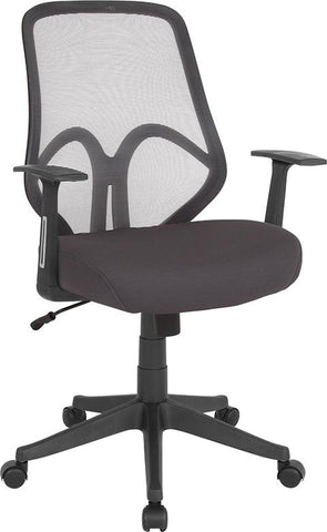 Flash Furniture Salerno Series High Back Dark Gray Mesh Chair with Arms - GO-WY-193A-A-DKGY-GG