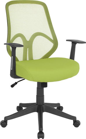 Flash Furniture Salerno Series High Back Green Mesh Chair with Arms - GO-WY-193A-A-GN-GG