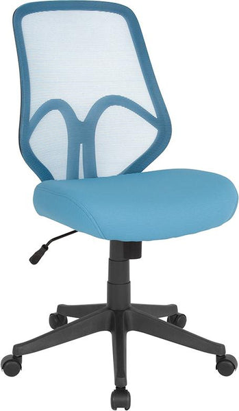 Flash Furniture Salerno Series High Back Light Blue Mesh Chair - GO-WY-193A-LTBL-GG