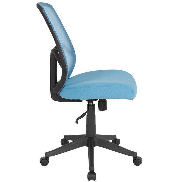 Flash Furniture Salerno Series High Back Light Blue Mesh Chair - GO-WY-193A-LTBL-GG