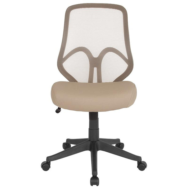 Flash Furniture Salerno Series High Back Light Brown Mesh Chair - GO-WY-193A-LTBN-GG