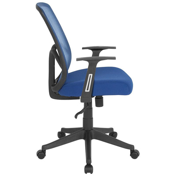 Flash Furniture Salerno Series High Back Navy Mesh Chair with Arms - GO-WY-193A-A-NVY-GG