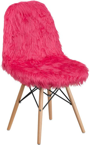 Flash Furniture Shaggy Dog Hot Pink Accent Chair - DL-1-GG