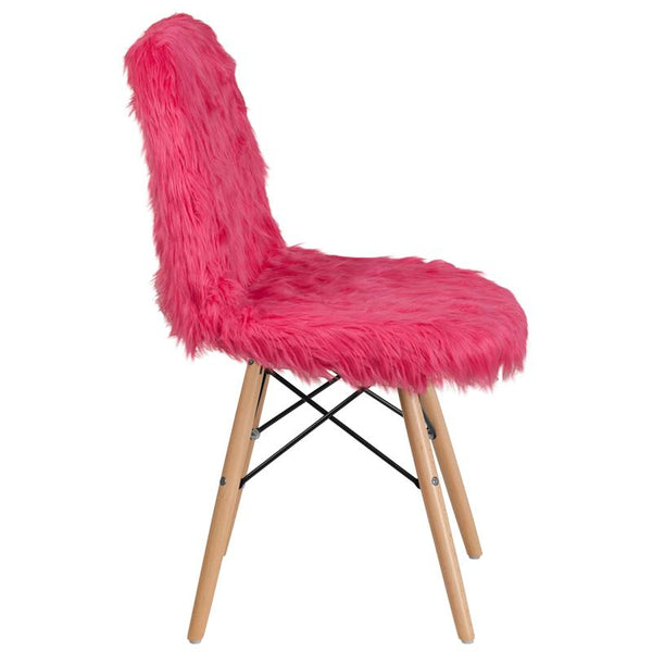 Flash Furniture Shaggy Dog Hot Pink Accent Chair - DL-1-GG