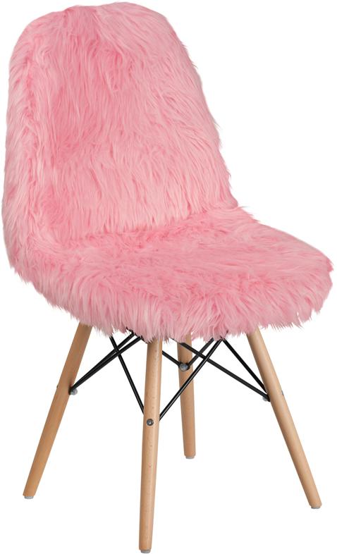 Flash Furniture Shaggy Dog Light Pink Accent Chair - DL-8-GG