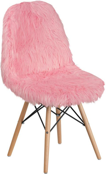 Flash Furniture Shaggy Dog Light Pink Accent Chair - DL-8-GG