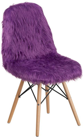 Flash Furniture Shaggy Dog Purple Accent Chair - DL-15-GG