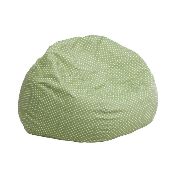 Flash Furniture Small Green Dot Kids Bean Bag Chair - DG-BEAN-SMALL-DOT-GRN-GG