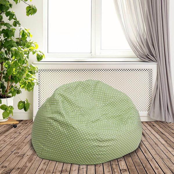 Flash Furniture Small Green Dot Kids Bean Bag Chair - DG-BEAN-SMALL-DOT-GRN-GG