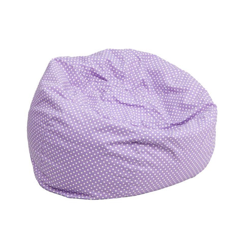 Flash Furniture Small Lavender Dot Kids Bean Bag Chair - DG-BEAN-SMALL-DOT-PUR-GG