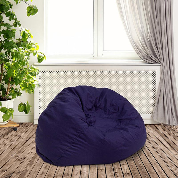 Flash Furniture Small Solid Navy Blue Kids Bean Bag Chair - DG-BEAN-SMALL-SOLID-BL-GG