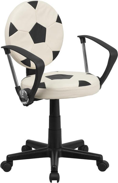 Flash Furniture Soccer Swivel Task Chair with Arms - BT-6177-SOC-A-GG