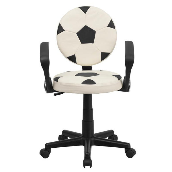 Flash Furniture Soccer Swivel Task Chair with Arms - BT-6177-SOC-A-GG