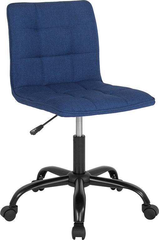 Flash Furniture Sorrento Home and Office Task Chair in Blue Fabric - DS-512C-BLU-F-GG