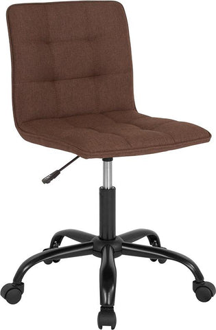 Flash Furniture Sorrento Home and Office Task Chair in Brown Fabric - DS-512C-BRN-F-GG