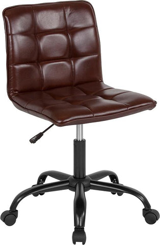 Flash Furniture Sorrento Home and Office Task Chair in Brown Leather - DS-512C-BRN-GG