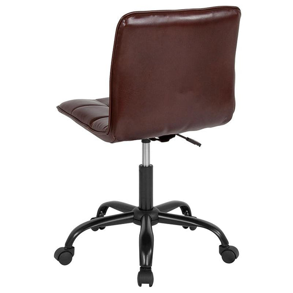 Flash Furniture Sorrento Home and Office Task Chair in Brown Leather - DS-512C-BRN-GG