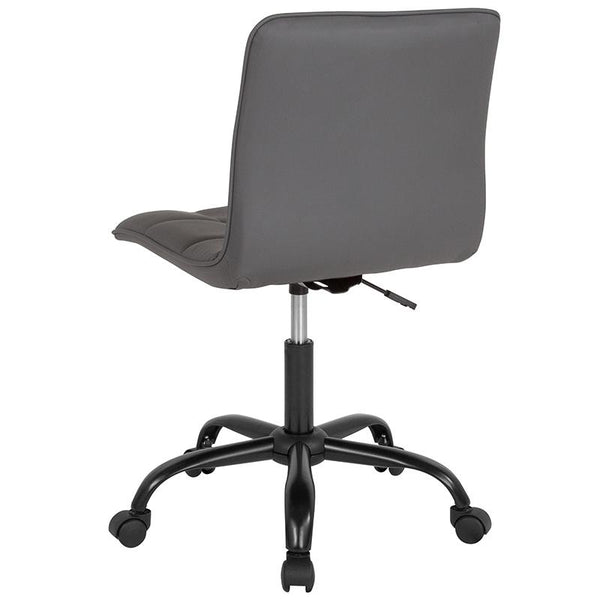 Flash Furniture Sorrento Home and Office Task Chair in Gray Leather - DS-512C-GRY-GG