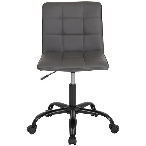 Flash Furniture Sorrento Home and Office Task Chair in Gray Leather - DS-512C-GRY-GG