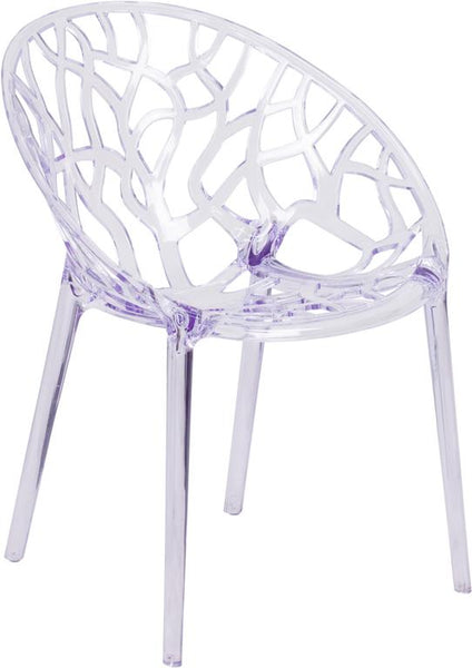 Flash Furniture Specter Series Transparent Stacking Side Chair - FH-156-APC-GG