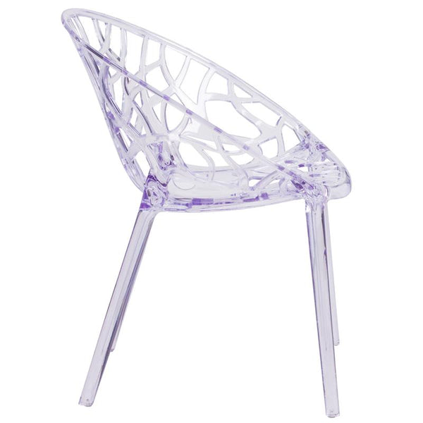 Flash Furniture Specter Series Transparent Stacking Side Chair - FH-156-APC-GG