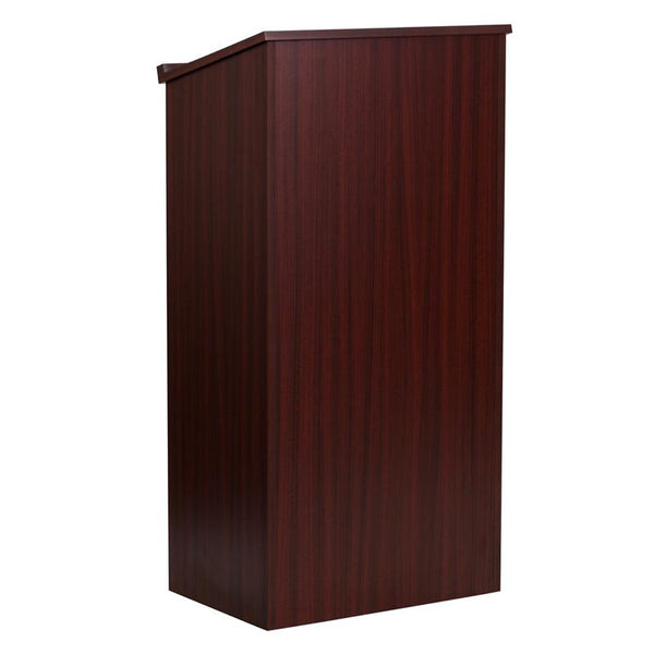 Flash Furniture Stand-Up Wood Lectern in Mahogany - MT-M8830-LECT-MAH-GG