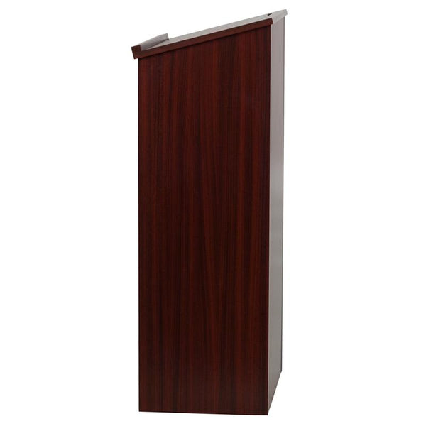 Flash Furniture Stand-Up Wood Lectern in Mahogany - MT-M8830-LECT-MAH-GG