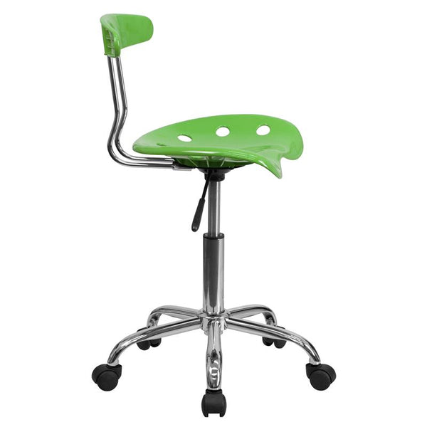 Flash Furniture Vibrant Spicy Lime and Chrome Swivel Task Chair with Tractor Seat - LF-214-SPICYLIME-GG