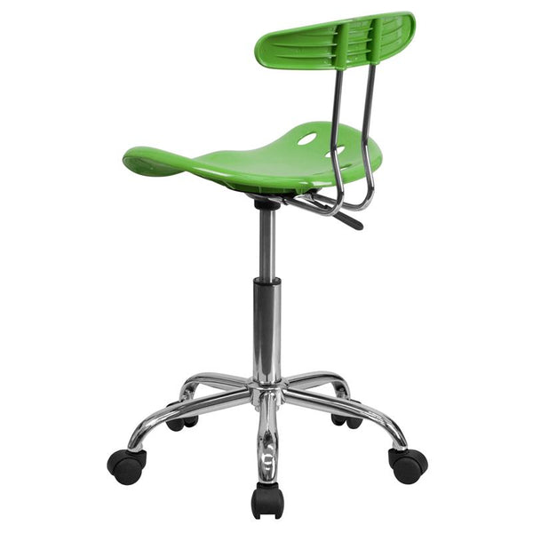 Flash Furniture Vibrant Spicy Lime and Chrome Swivel Task Chair with Tractor Seat - LF-214-SPICYLIME-GG