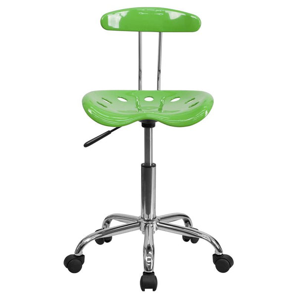 Flash Furniture Vibrant Spicy Lime and Chrome Swivel Task Chair with Tractor Seat - LF-214-SPICYLIME-GG