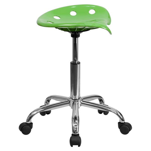 Flash Furniture Vibrant Spicy Lime Tractor Seat and Chrome Stool - LF-214A-SPICYLIME-GG