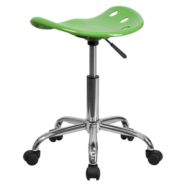 Flash Furniture Vibrant Spicy Lime Tractor Seat and Chrome Stool - LF-214A-SPICYLIME-GG