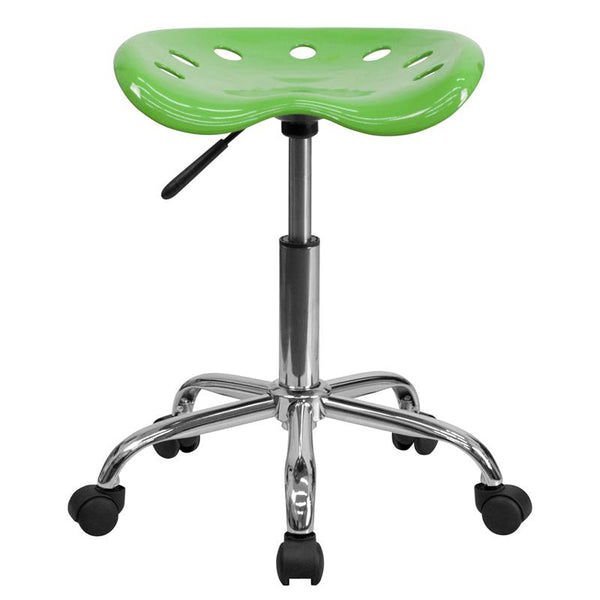 Flash Furniture Vibrant Spicy Lime Tractor Seat and Chrome Stool - LF-214A-SPICYLIME-GG