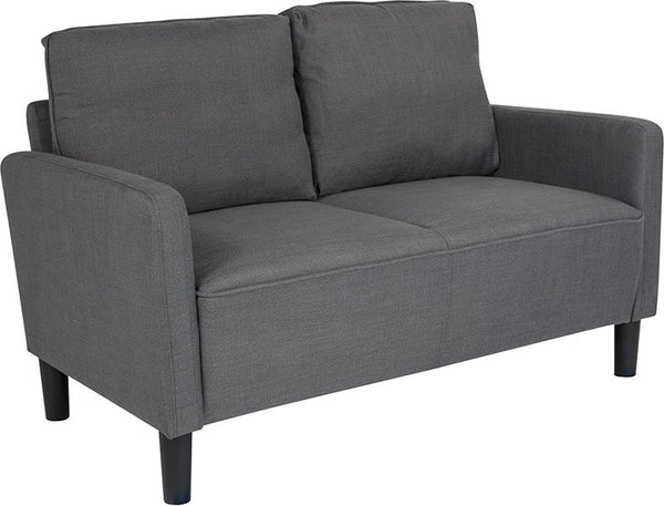 Flash Furniture Washington Park Upholstered Loveseat in Dark Gray Fabric - SL-SF918-2-DGY-F-GG