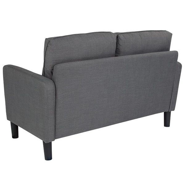 Flash Furniture Washington Park Upholstered Loveseat in Dark Gray Fabric - SL-SF918-2-DGY-F-GG