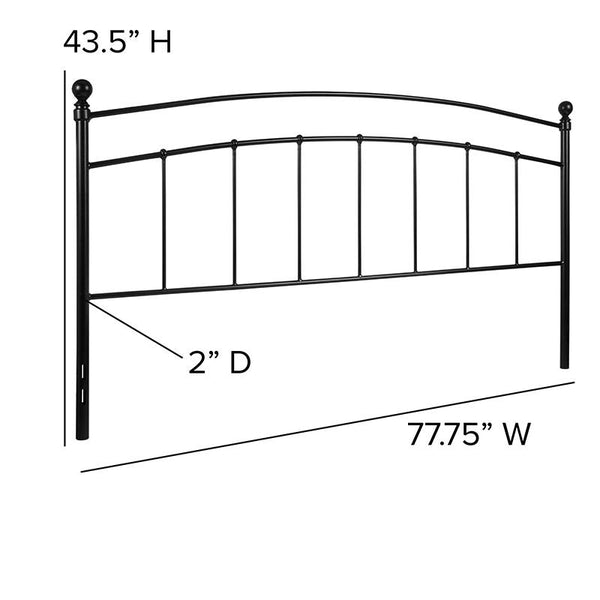Flash Furniture Woodstock Decorative Black Metal King Size Headboard - HG-HB1706-K-GG