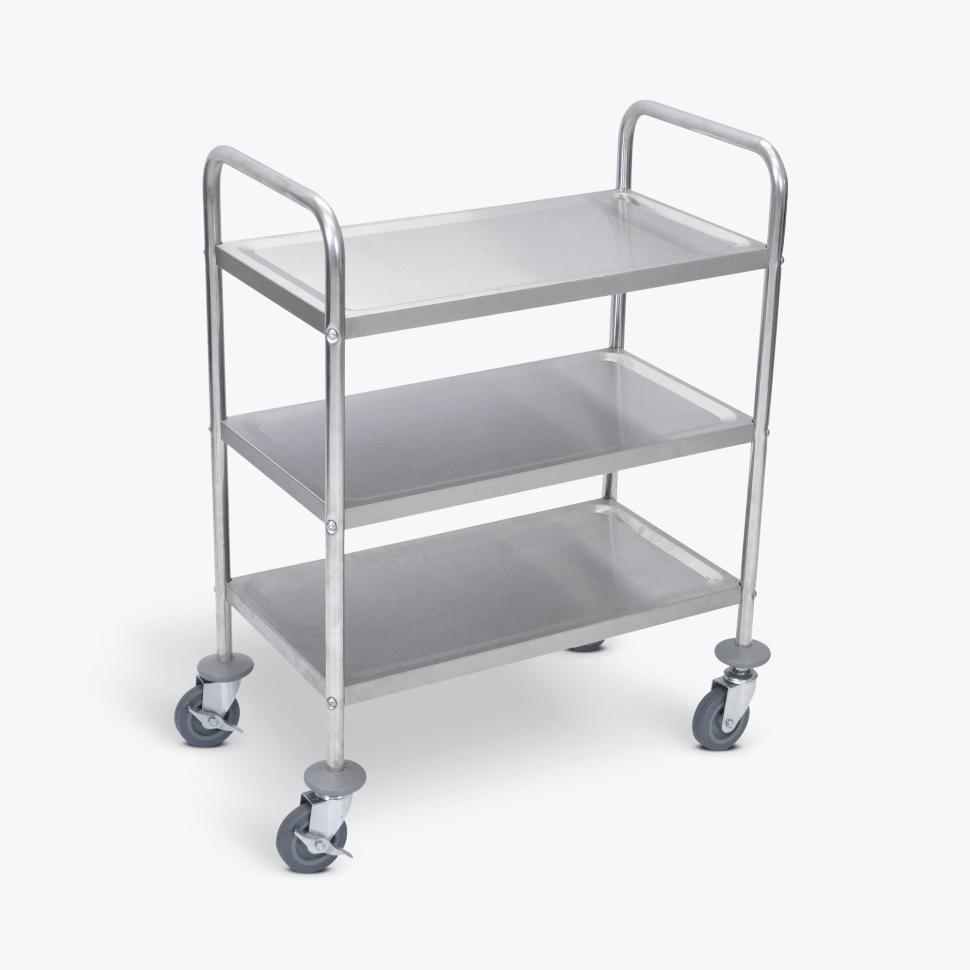 Luxor 3-Shelf Stainless Steel Cart 26"W x 16"D x 37"H (Silver) - L100S3