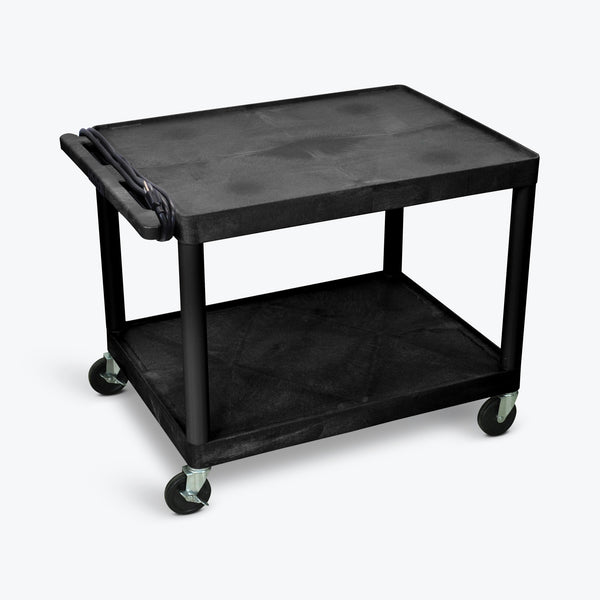 Luxor 27"H Endura 2-Shelf Presentation Cart 32W x 24"D x 27"H (Black) - LP27E-B