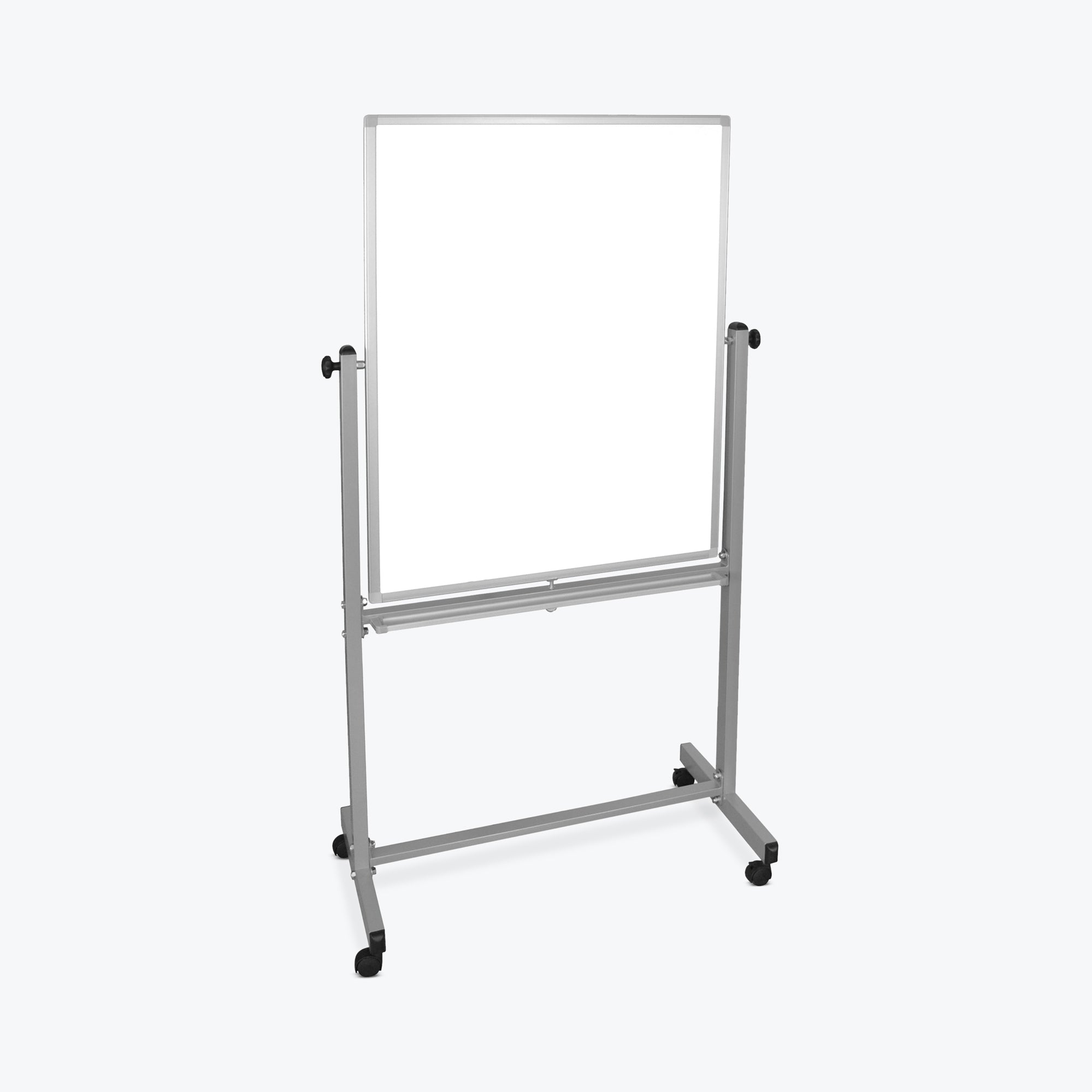 Luxor 30" x 40" Reversible Magnetic Whiteboard 36"W x 20.5"D x 68"H (Silver/White) - MB3040WW