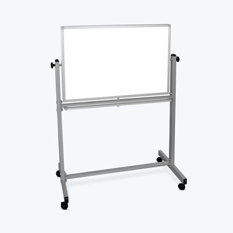 Luxor 36" x 24" Reversible Magnetic Whiteboard 39"W x 20.5"D x 53.5"H (Silver/White) - MB3624WW